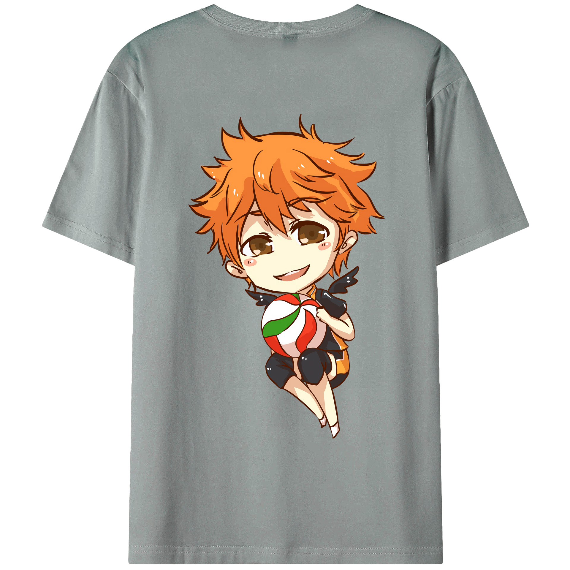 （画像用） ハイキュー!! Haikyu!! 綿100％ メンズ半袖Tシャツ（バックプリント） 通気性